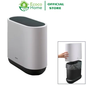 Thùng Rác Thông Minh 10L – Thiết Kế Chống Đổ, Nắp Đậy Khóa Mùi
