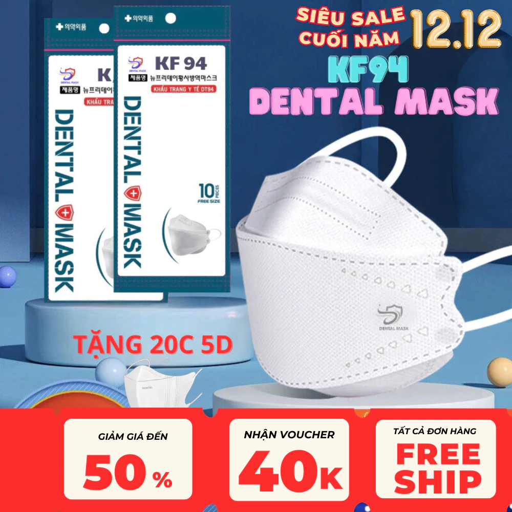 Thùng 500 Khẩu Trang 5D Bông Sen Vàng Cái 3 Lớp