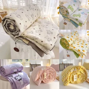 Chăn Hè Cotton Đũi Hàn Quốc kích thước 1m8x2m siêu mát lạnh