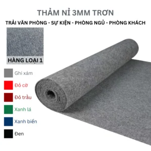 Thảm trải sàn nỉ phòng khách, văn phòng, sự kiện, phòng ngủ