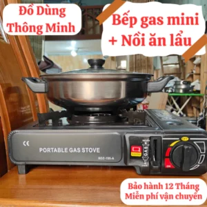Bếp Gas MINI Chống Cháy Nổ- Khóa An Toàn Inox (Bảo Hành 1 Năm)